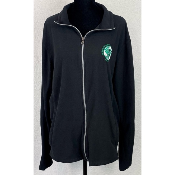 PORT AUTHORITY • Black/Green Berkeley Bowl Marketplace Full-Zip Fleece Jacket - Picture 10 of 16
